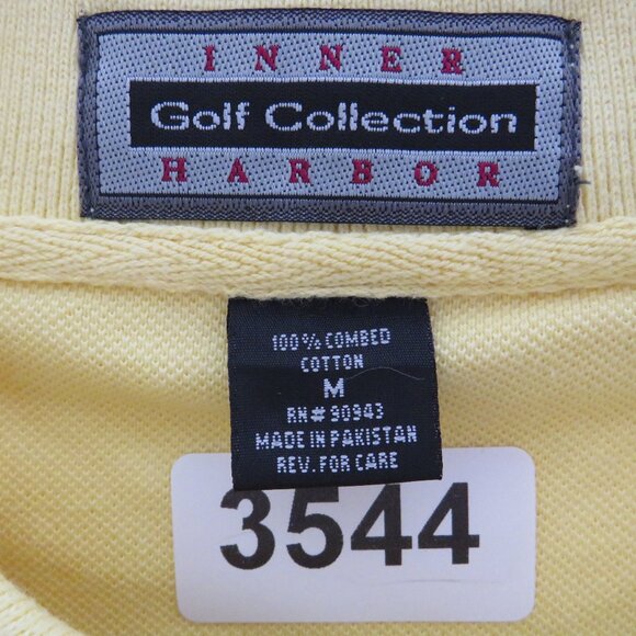 Inner Harbor* Men's Short Sleeve Straight Hem 3 Button Polo Golf Shirt~ Medium - Picture 4 of 9